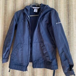 Columbia Sportswear Lightweight Womens Jacket Coat Size Small Blue Rain Coat